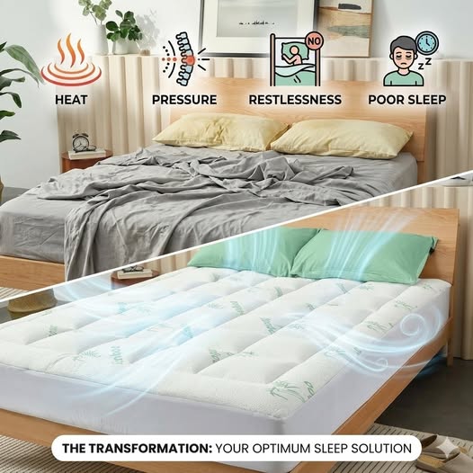 Bamboo Mattress Topper for Better Sleep and Cooling Comfort