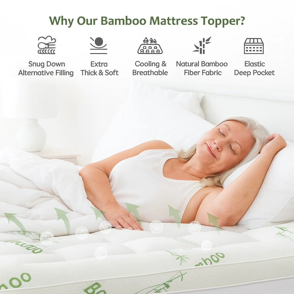 snugclouds Bamboo Mattress Topper